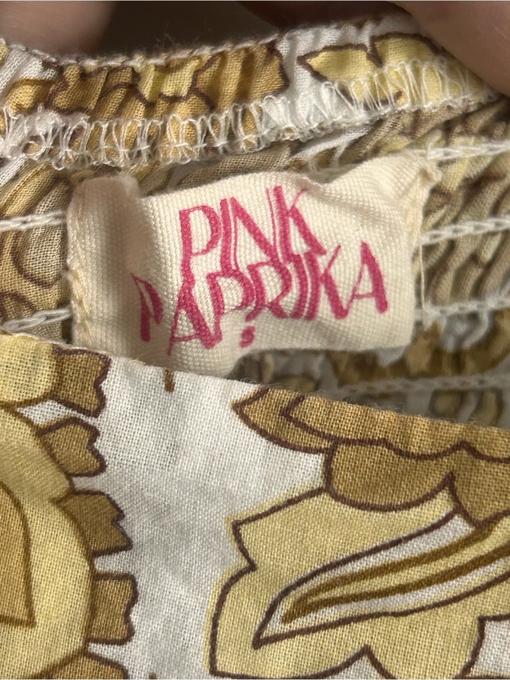 Pink Paprika 100% Cotton Paisley Boho Midi Dress Smocked Back Size S - Picture 5 of 7